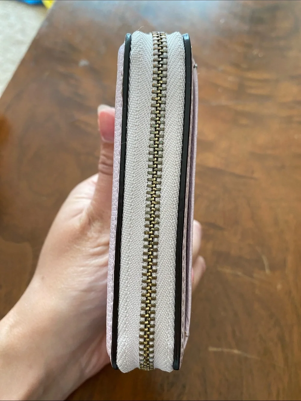 kate spade Lilac Leather Zip Card Holder with Keyring